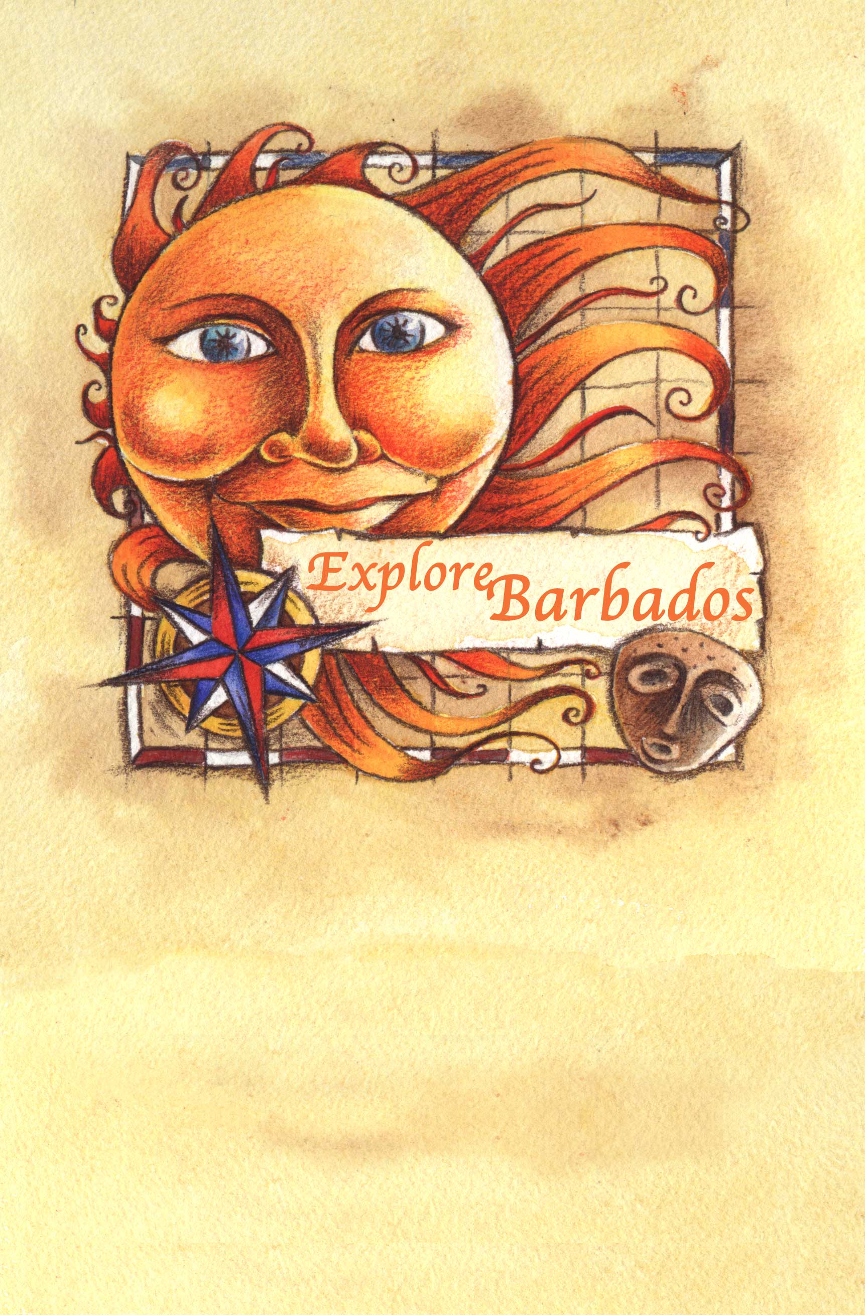 Background image of a stylised sun.